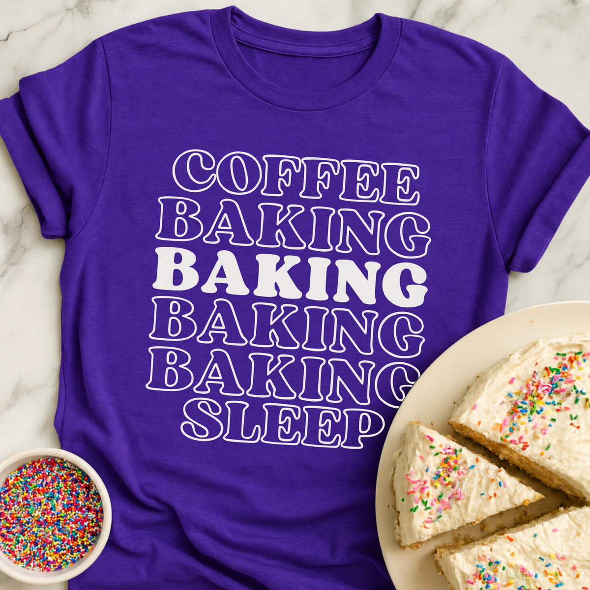 Coffee Baking Sleep Stack T-Shirt
