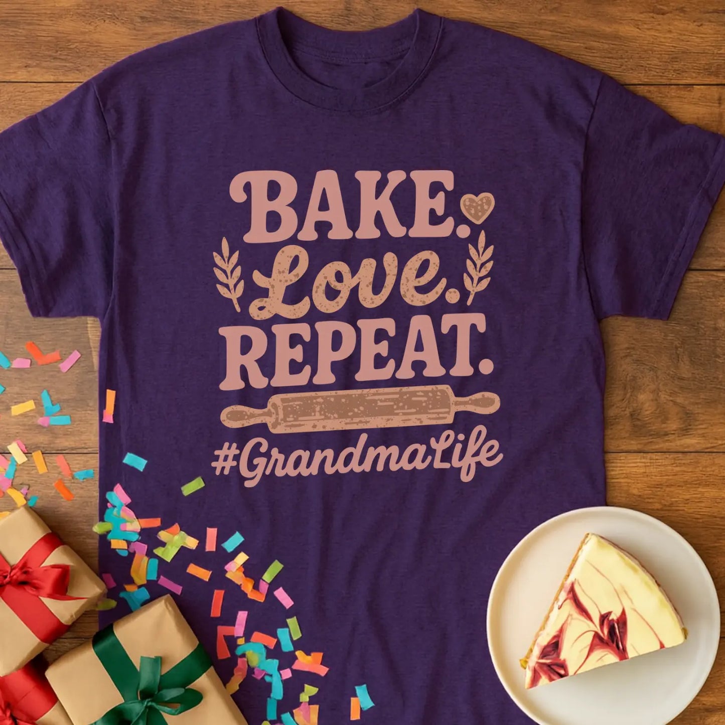 Bake Love Repeat Grandma T-Shirt