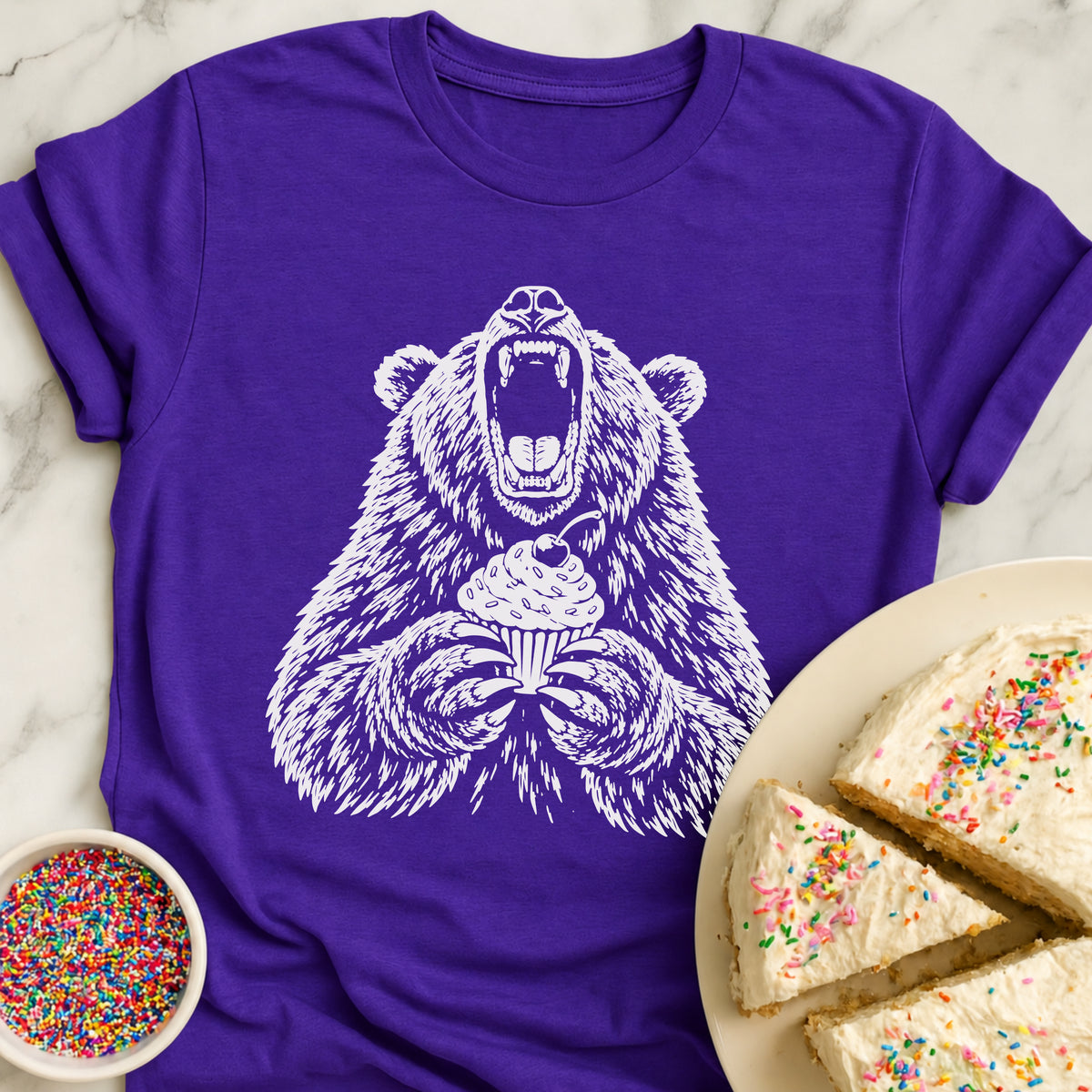 Happy Bear Cupcake T-Shirt