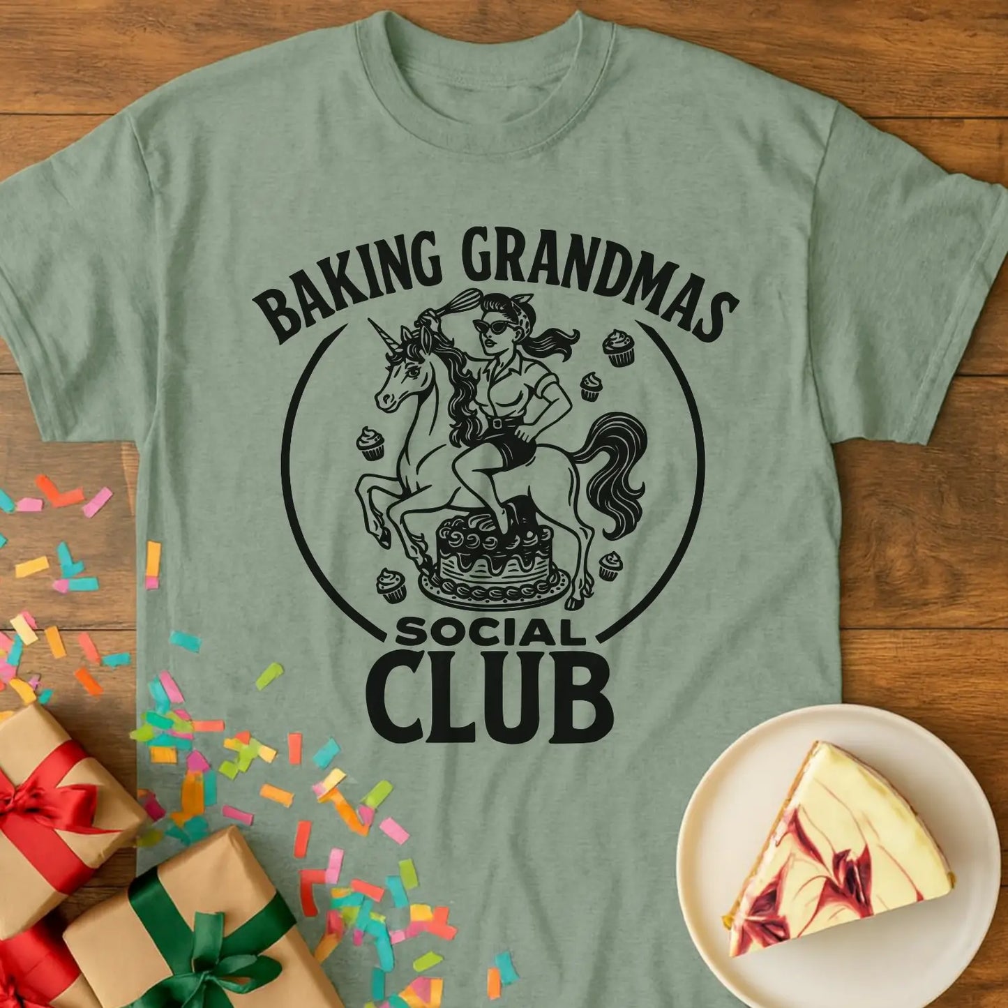 Unicorn Baker Grandma T-Shirt