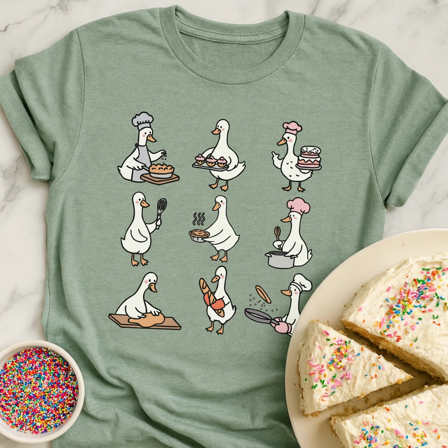 Cute Goose Baking T-Shirt