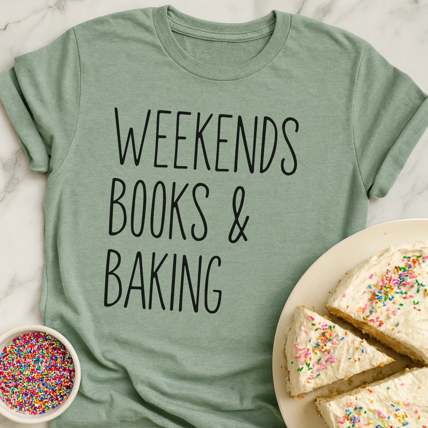 Weekends Books Baking T-Shirt