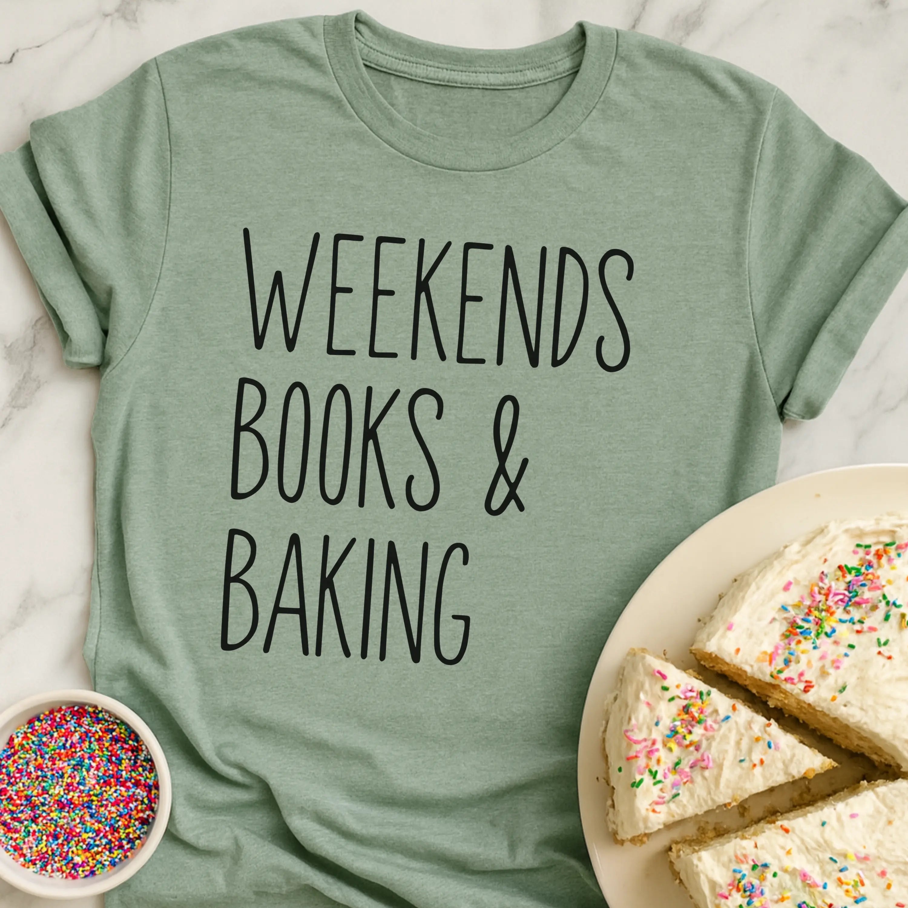 Weekends Books Baking T-Shirt