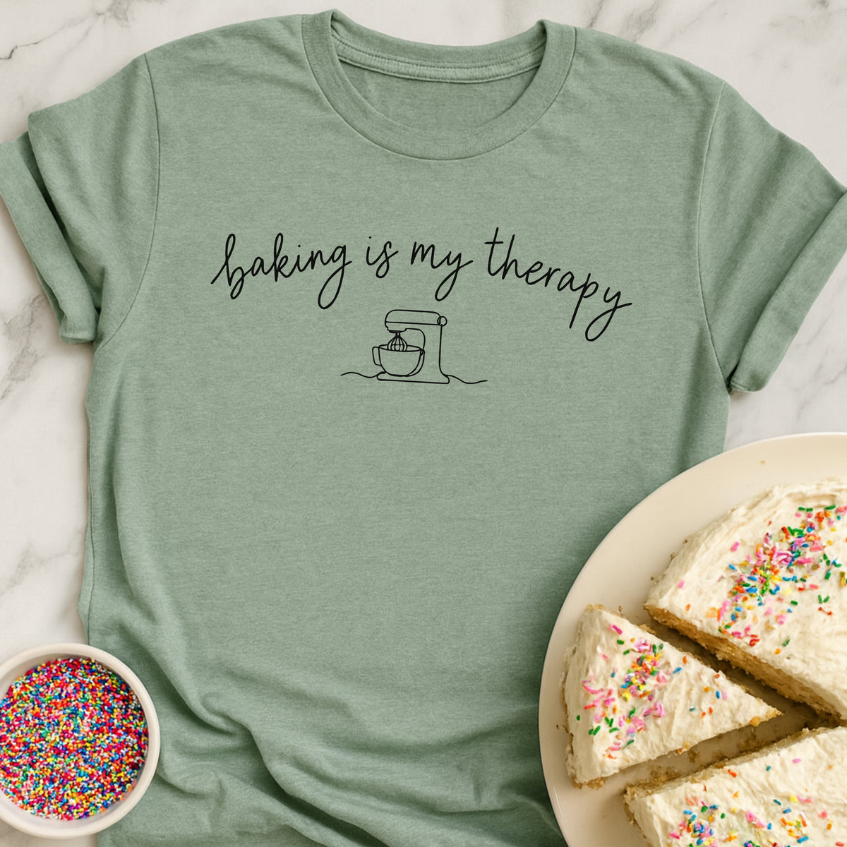 Baking Therapy Simple T-Shirt