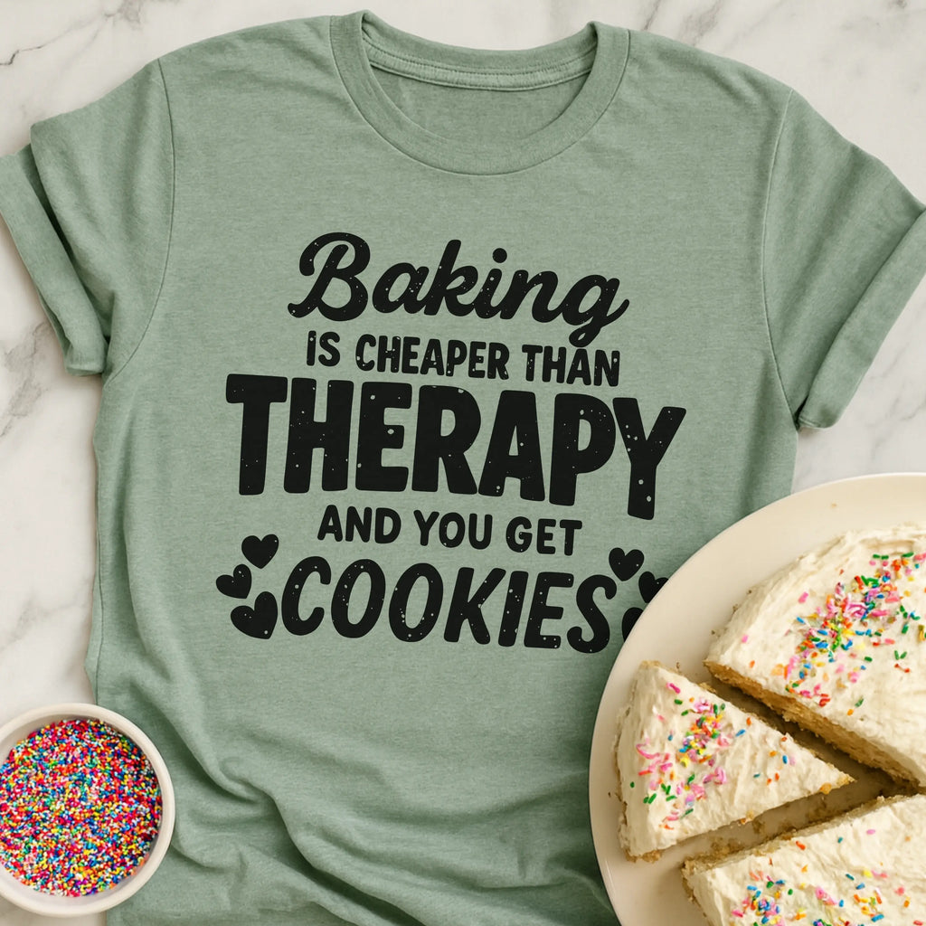 Cheap Therapy Baking T-Shirt
