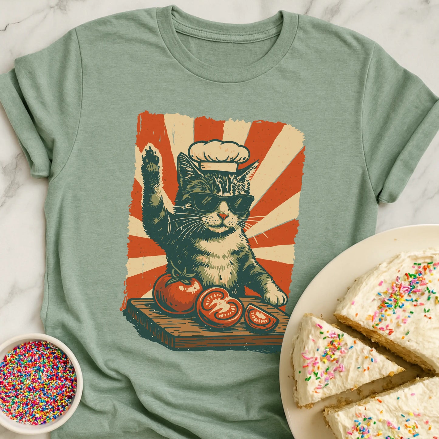 Food Loving Cat T-Shirt
