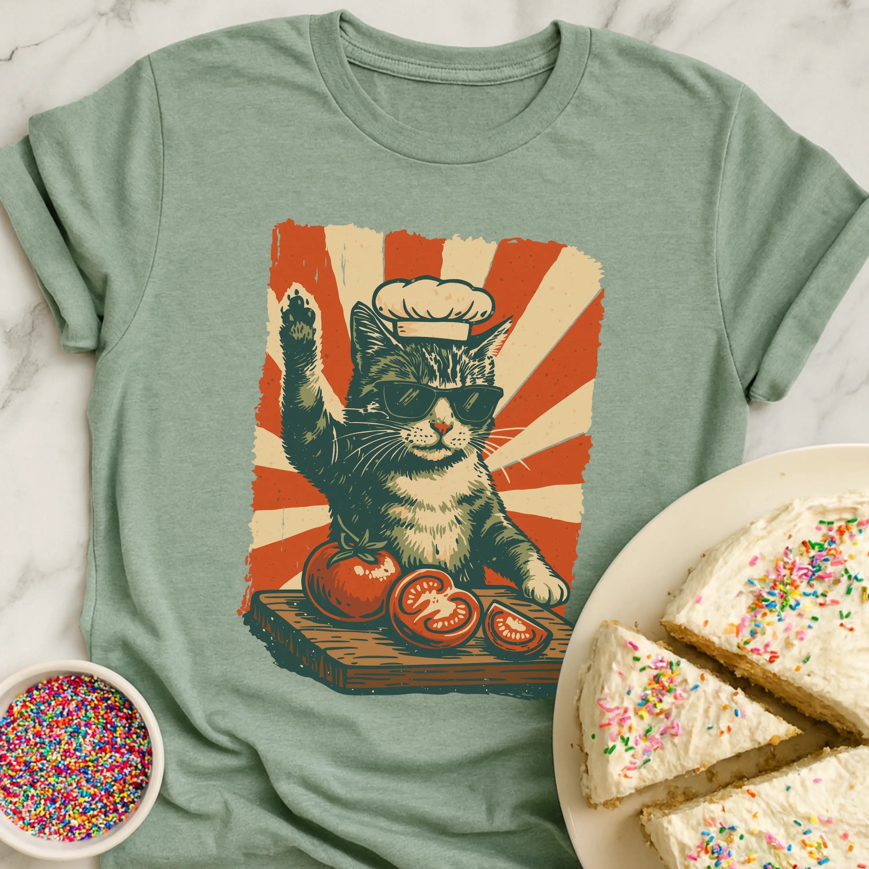 Food Loving Cat T-Shirt