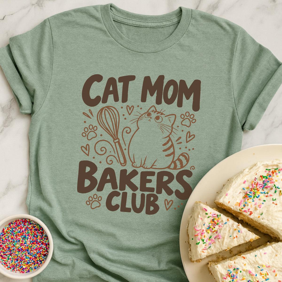Cat Mom Bakers T-Shirt