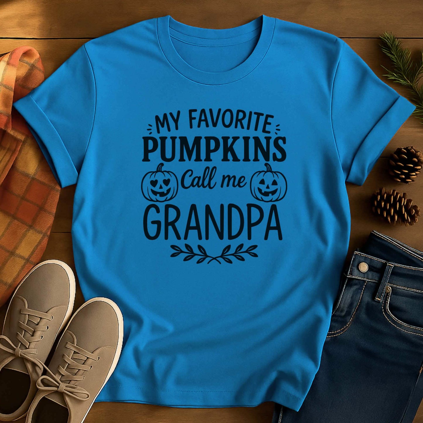Pumpkin Name Grandpa Halloween T-Shirt