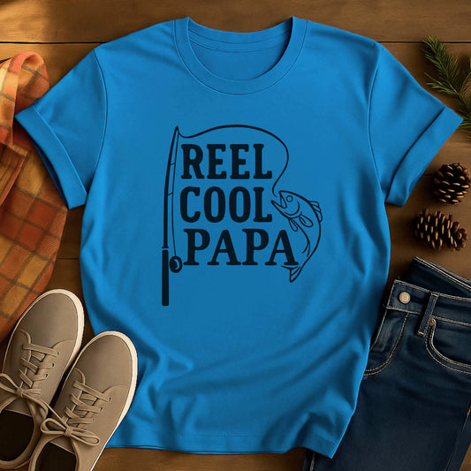 Papa Reel Grandpa T-Shirt