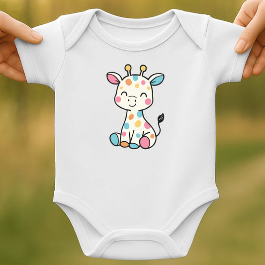Color Giraffe Baby Bodysuit