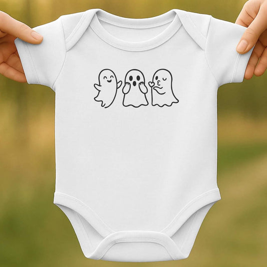 Three Ghosts Baby Halloween Bodysuit