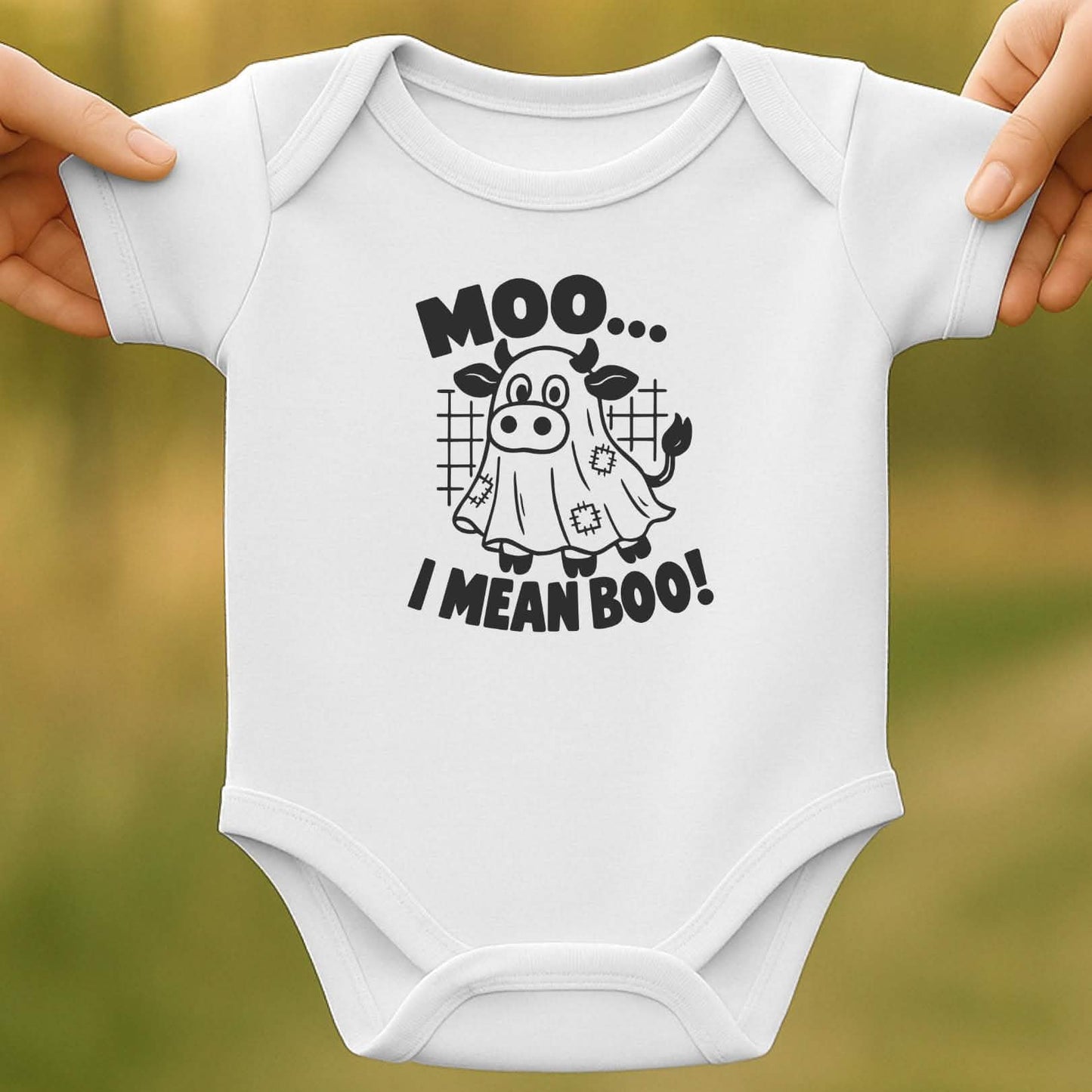 Moo Boo Baby Halloween Bodysuit