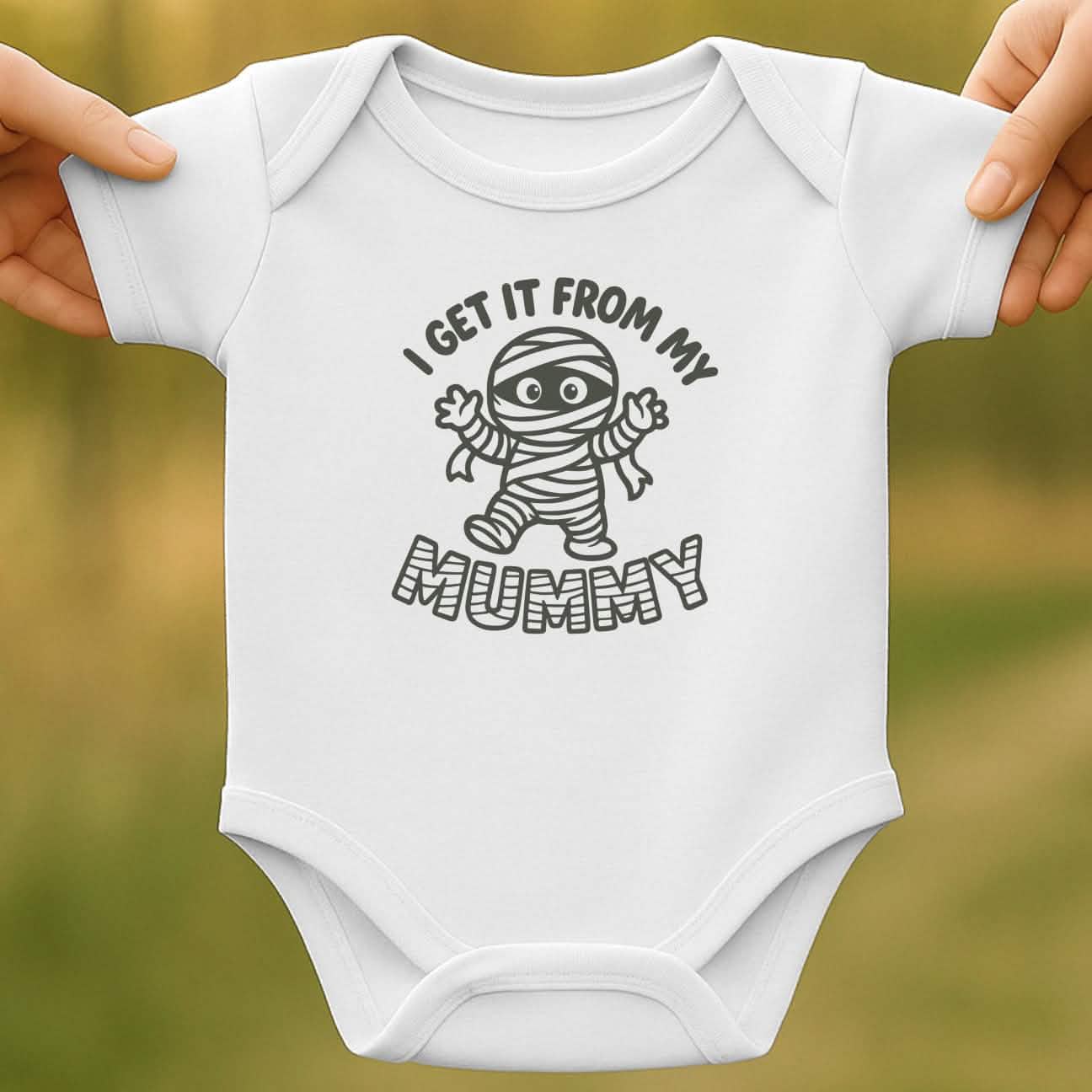 From Mummy Baby Halloween Bodysuit
