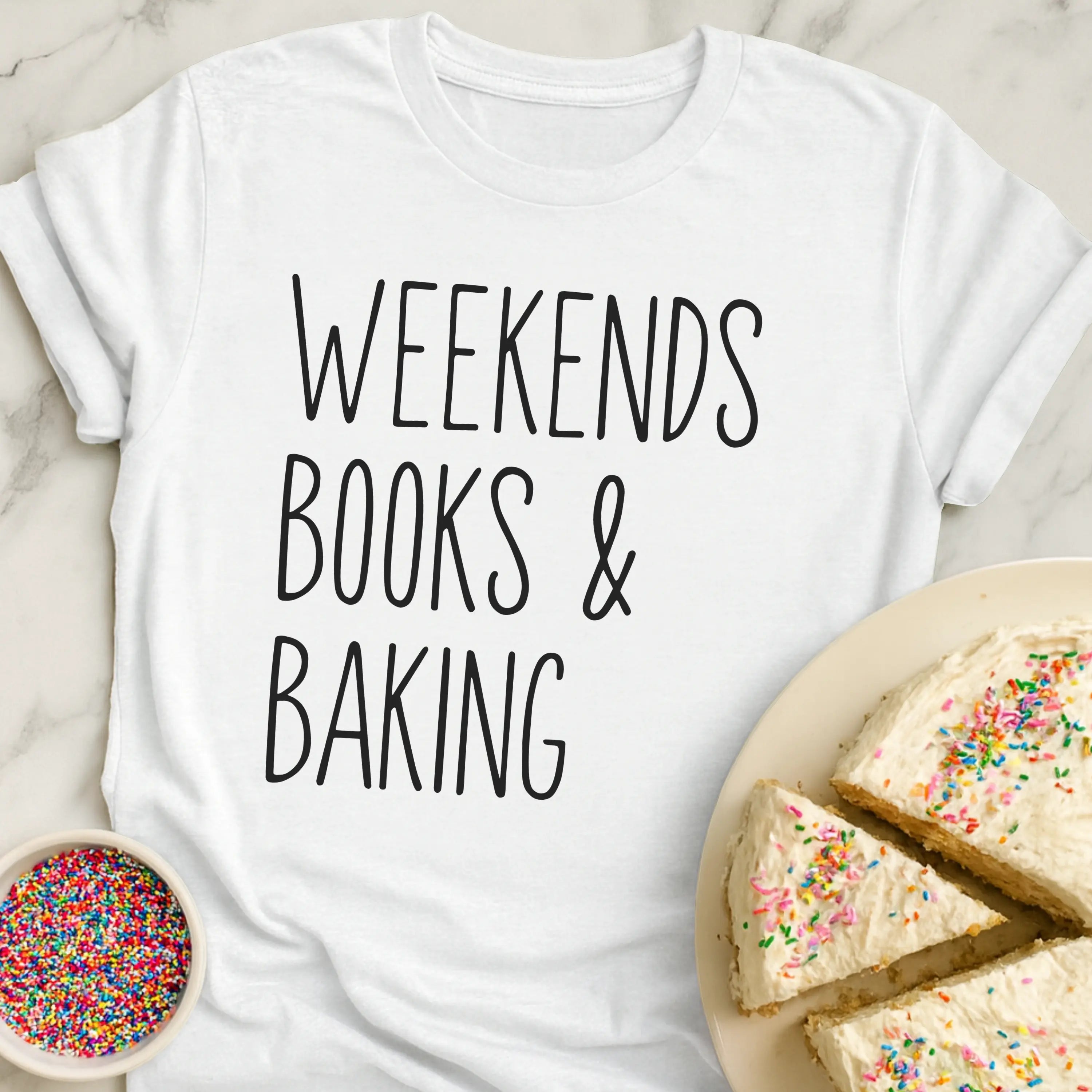 Weekends Books Baking T-Shirt