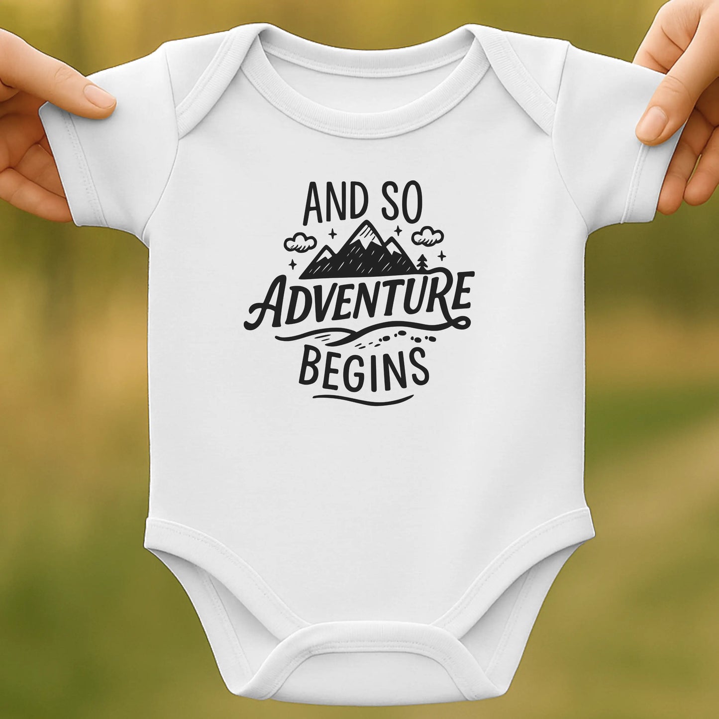Adventure Begins Baby Bodysuit