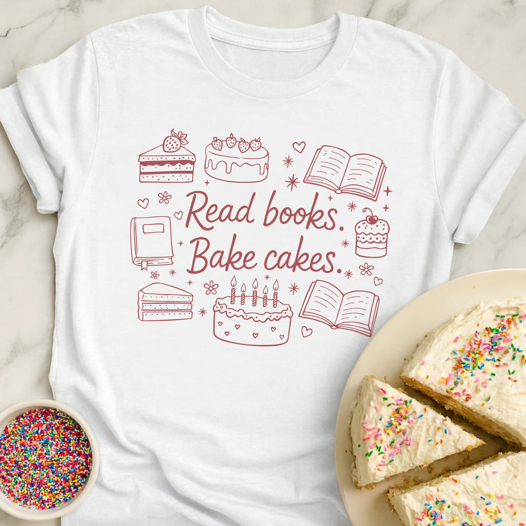 Read Books Bake Cakes T-Shirt