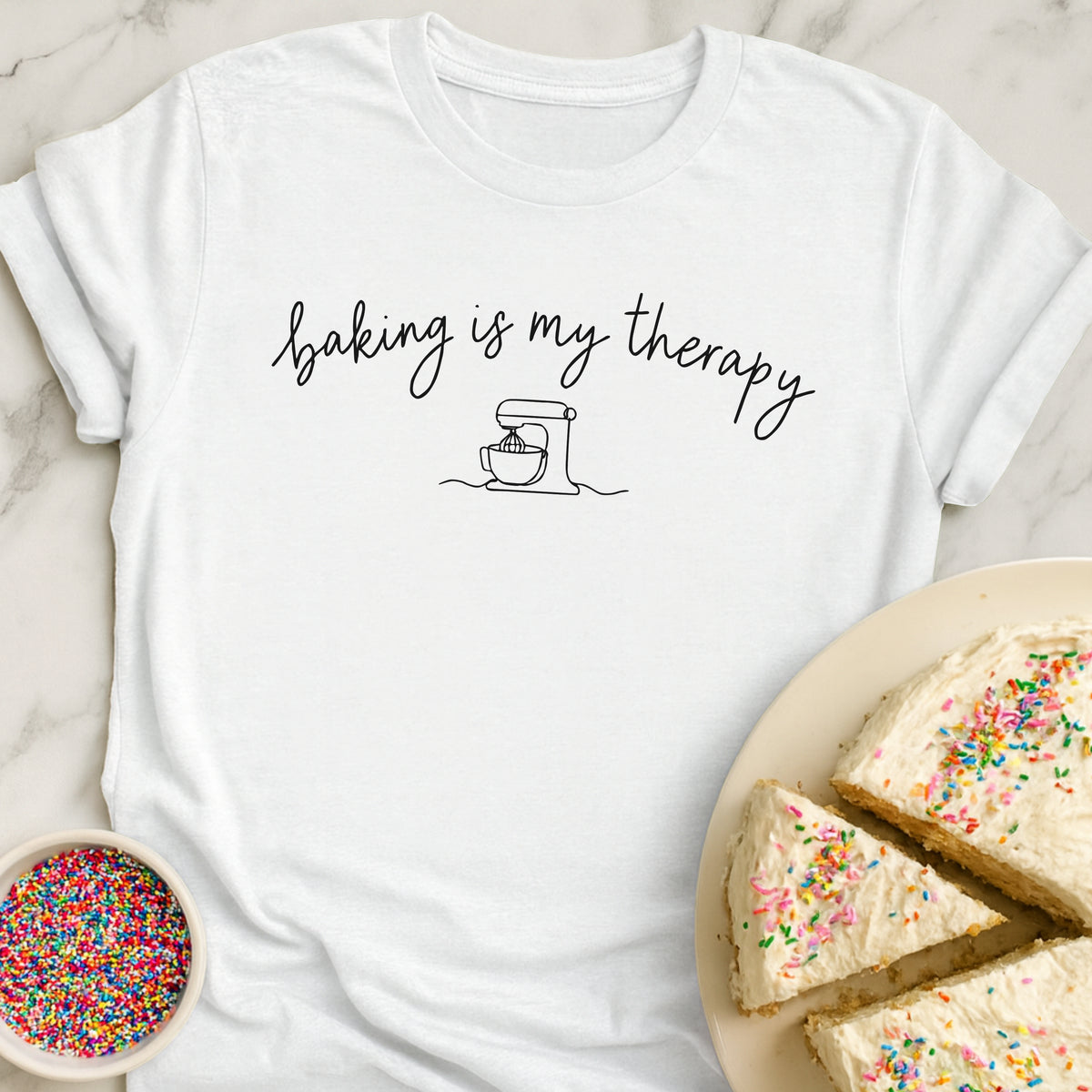 Baking Therapy Simple T-Shirt