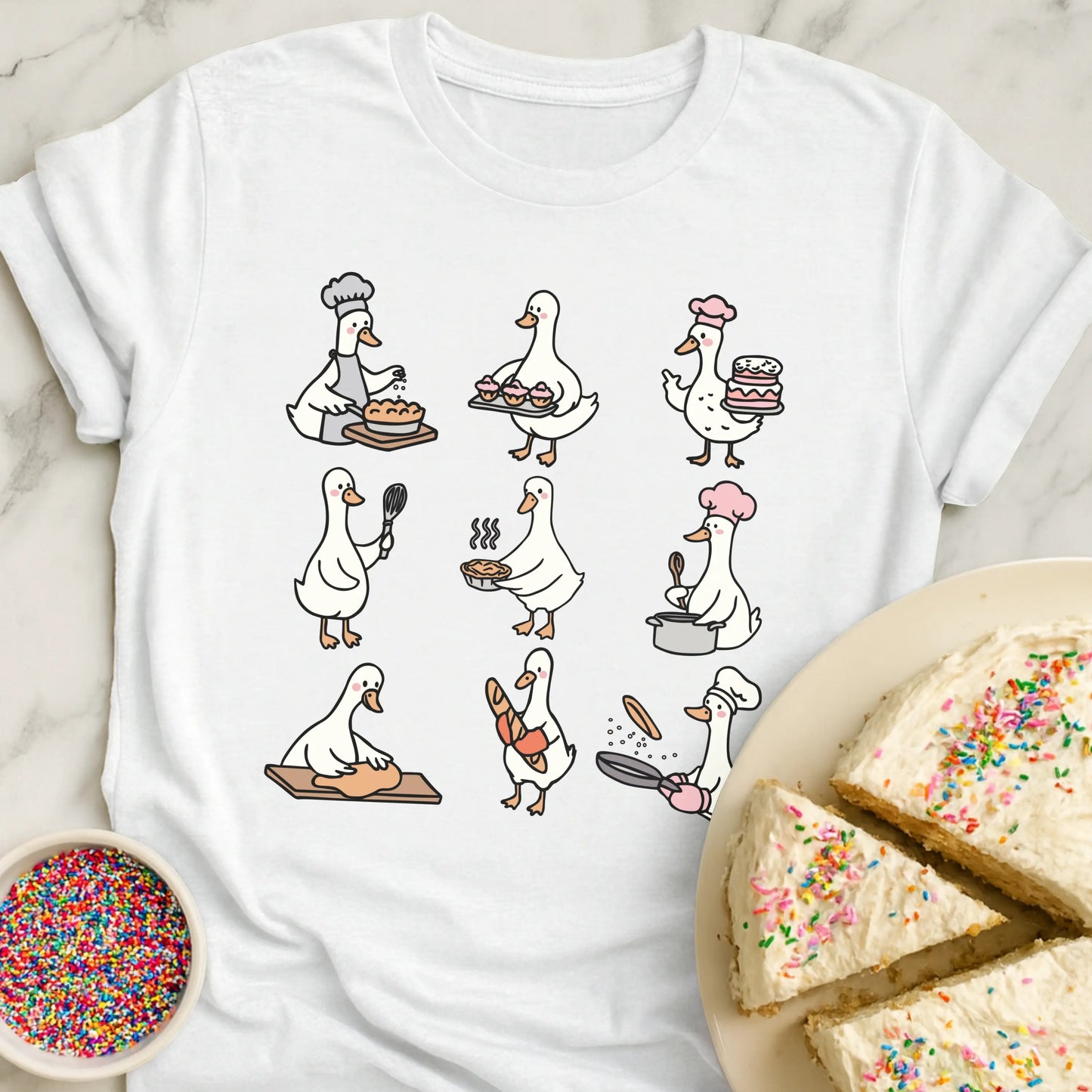 Cute Goose Baking T-Shirt