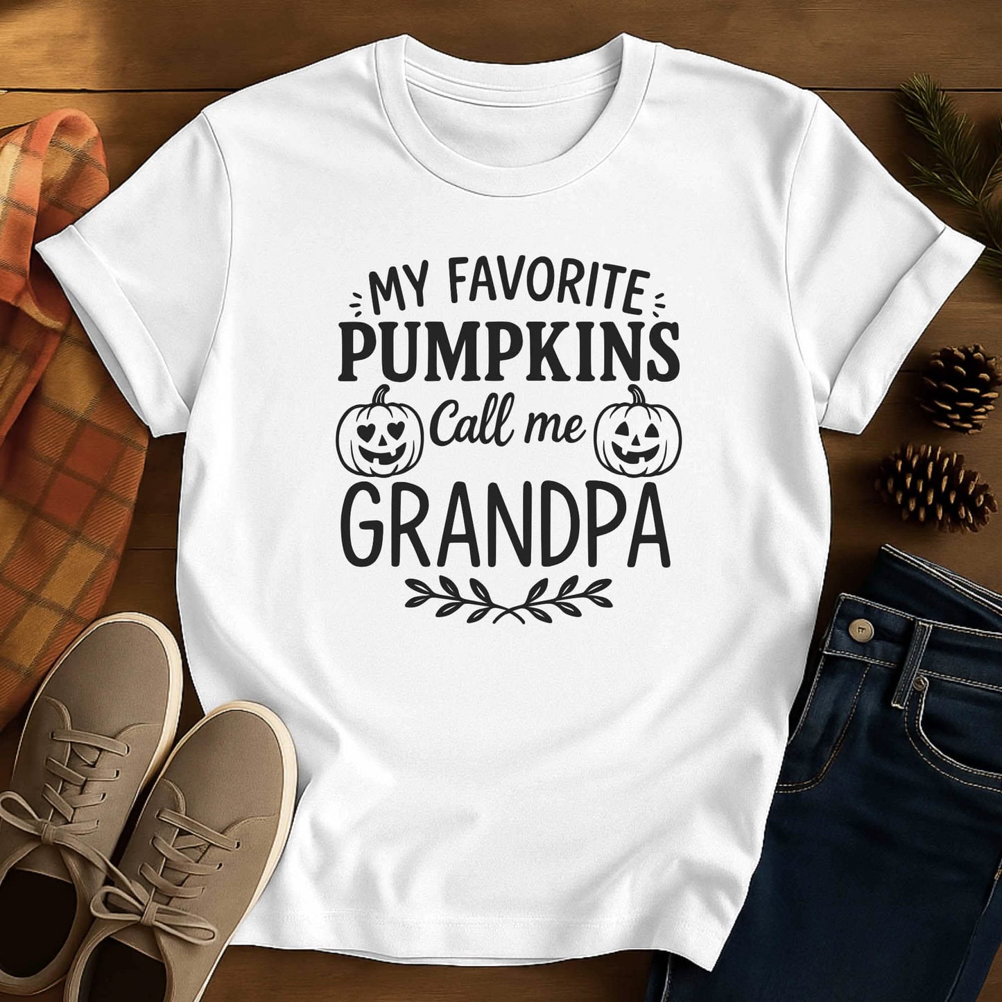 Pumpkin Name Grandpa Halloween T-Shirt