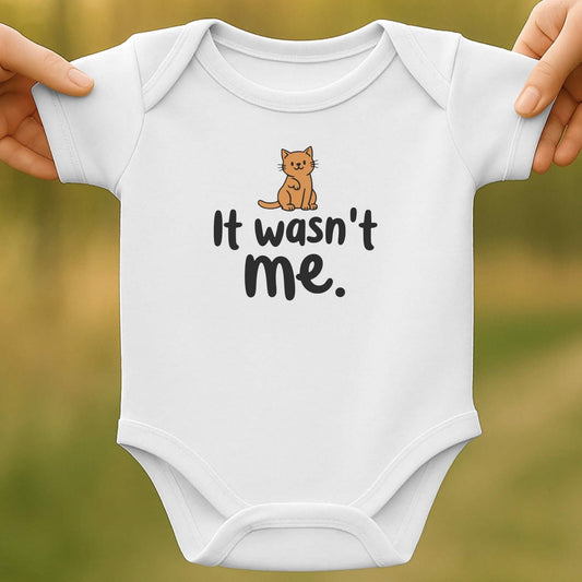Wasn't Me Baby Bodysuit
